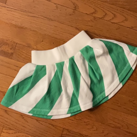 Ralph Lauren Green and White Striped Terrycloth Skirt - Picture 4 of 5